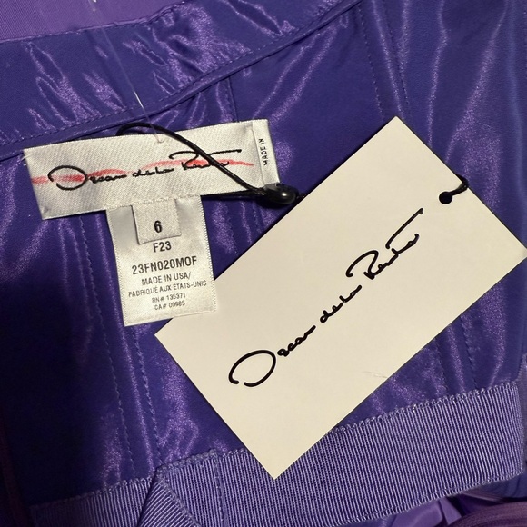 Oscar de la Renta One Shoulder Lavender Dress - Picture 13 of 13